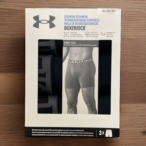 Under Armour Essential Tech Mesh Boxerjock Men’s XXL 3 Pack 6” Black